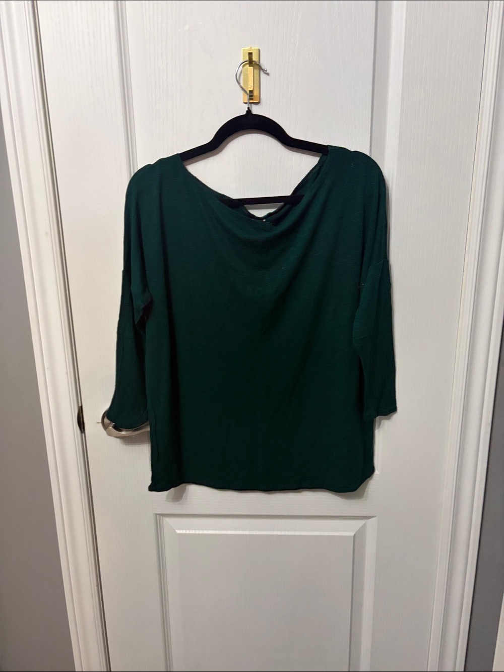 Vie Active Women’s Forest Green Boatneck Blouse - Brand